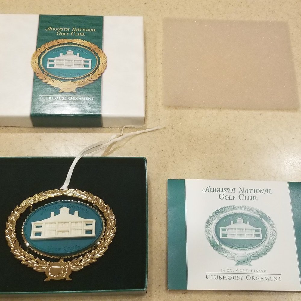 RARE MASTERS TOURNAMENT AUGUSTA NATIONAL CLUBHOUSE HOLIDAY CHRISTMAS ORNAMENT
